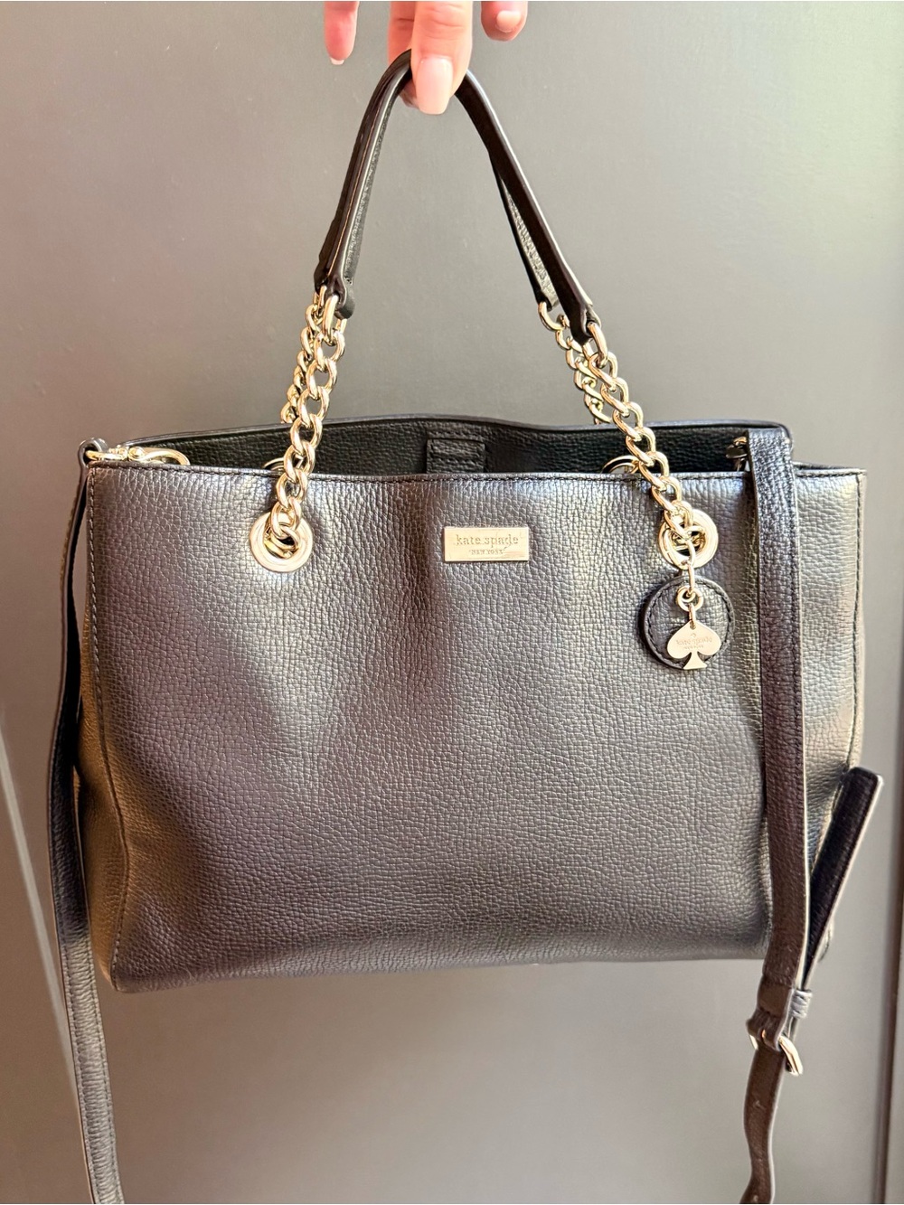 ✨Kate Spade New York Briar Lane Meena Satchel in Black Pebbled
Leather✨